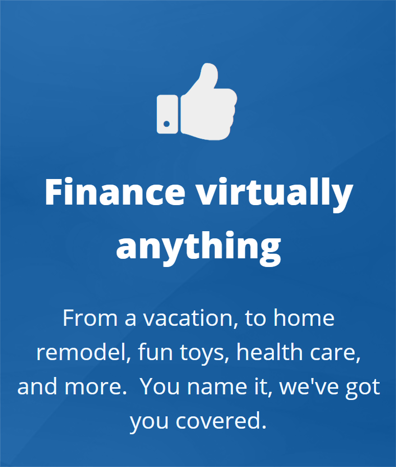Finance virtually anything